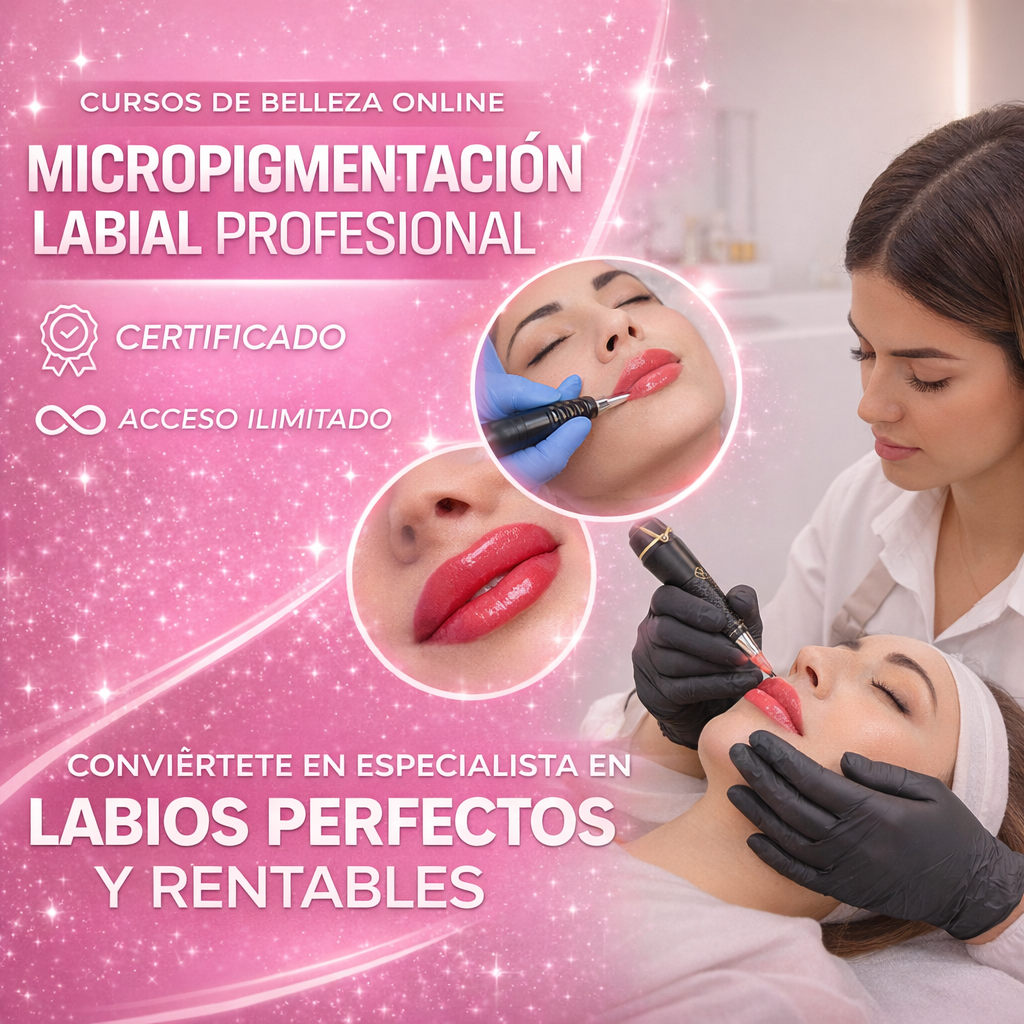 Micro pigmentación Labial + Hidra Lips + 7 Bonos + Certificado internacional.