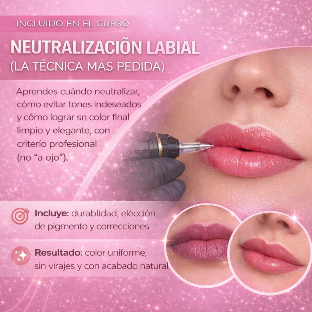 Micro pigmentación Labial + Hidra Lips + 7 Bonos + Certificado internacional.