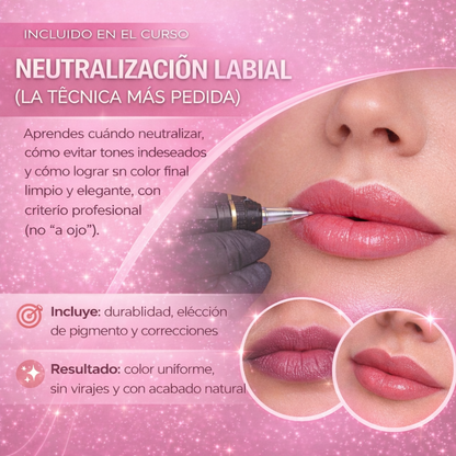 Micro pigmentación Labial + Hidra Lips + 7 Bonos + Certificado internacional.