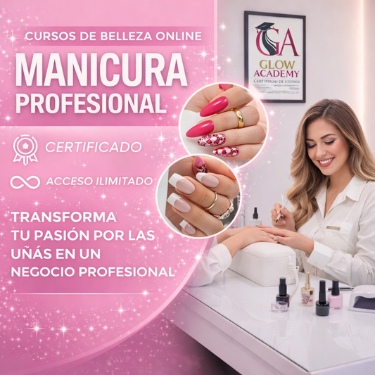 Manicurista Experta - Curso Digital( Mas de 40 video clases) + Guías exclusivas+Certificado.