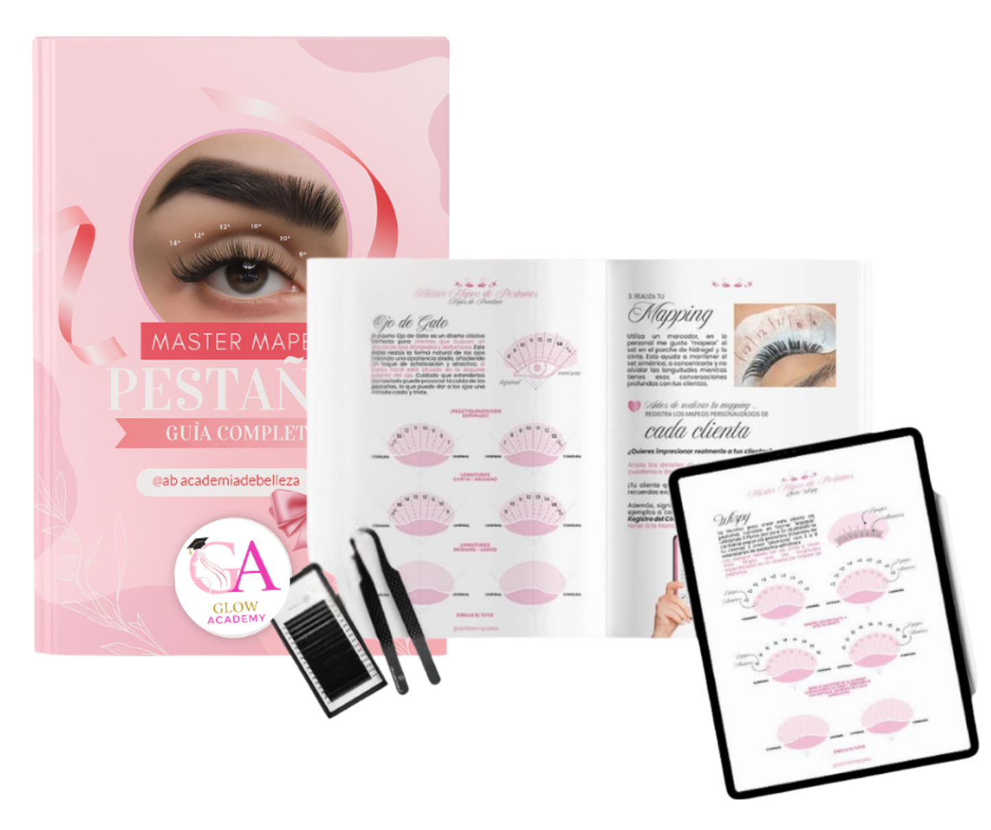 Guía Master Extensión de Pestañas+7 Bonos lash de Regalo+Certificado.